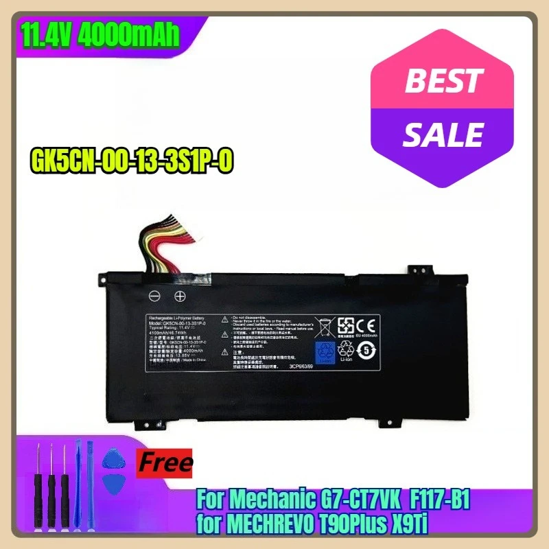 

11.4V 4000mAh Laptop Battery GK5CN-00-13-3S1P-0 for Mechanic G7-CT7VK F117-B1 for MECHREVO T90Plus X9Ti