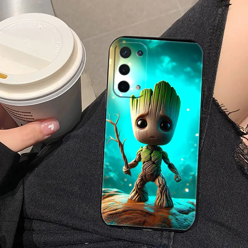 Marvel Cute Iam Groot Case For OPPO RENO A98 A94 A93 A92 A78 A76 A74 A73 A71 A60 A57 A55 A54 A53 A38 A17 A16 A15 A9 Case Funda