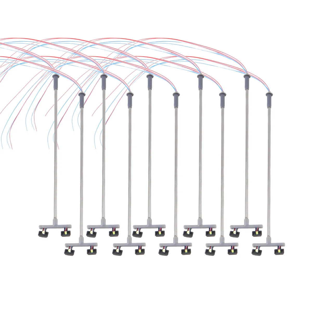 FZFZ 10Pcs 2Led 가로등 1:100 Ho 스케일 가로등 풍경 미니 가로등 모래 테이블 모델 2