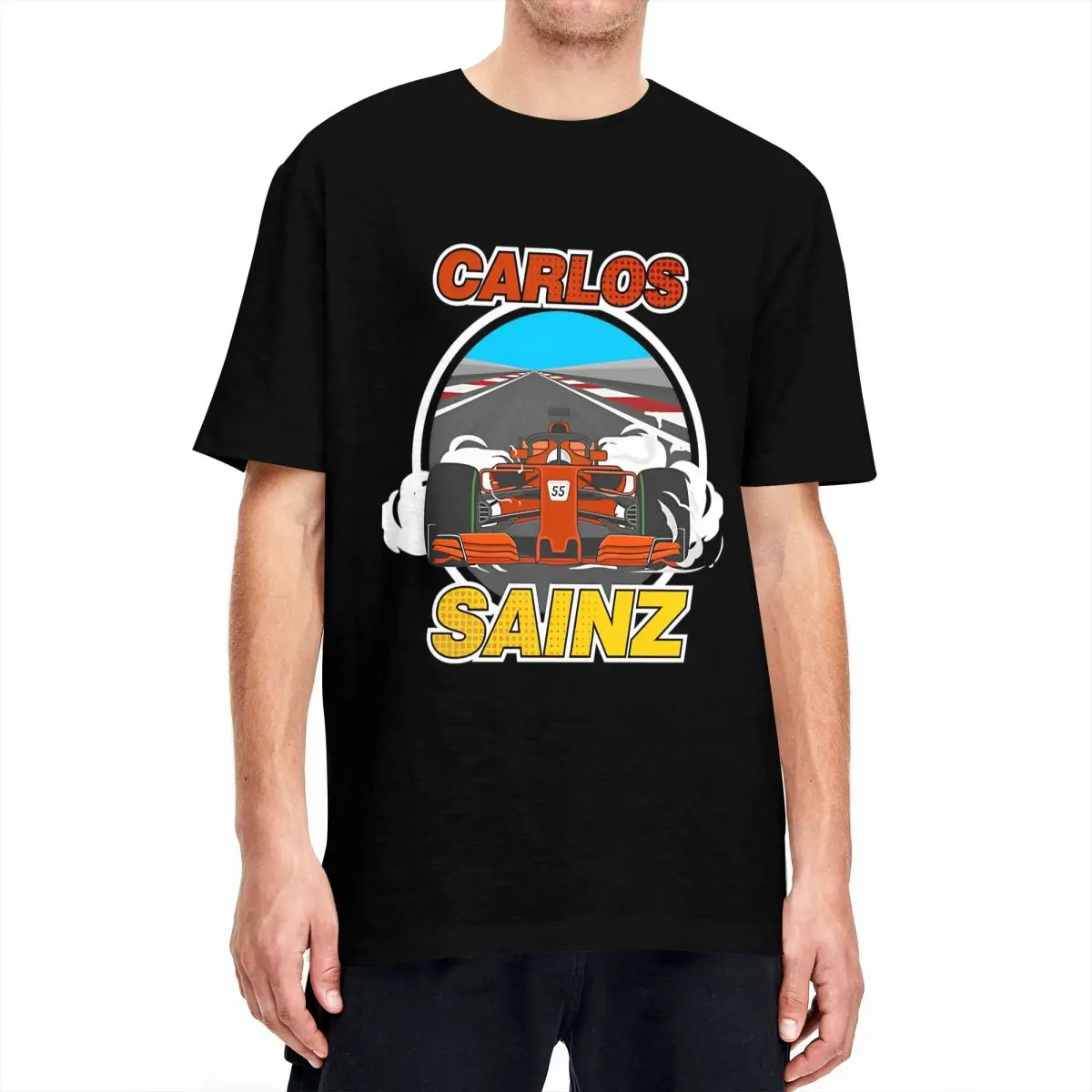 Carlos Sainz T-Shirt Unisex Cotton Clothing Funny Vrouwen Grappige Y 2K Zomer O-neck Short Sleeve