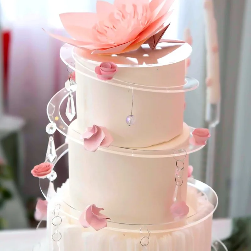 Спиральная многоуровневая подставка для торта, аксессуары для украшения кондитерских изделий для свадьбы, дня рождения, фестиваля, акриловая подставка для торта, многоразовая складная