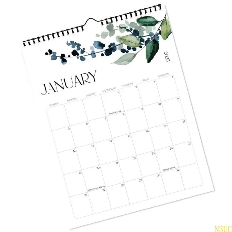 

N3UC 2025 18 Monthly Wall Calendar Weekly Planner Hanging Calendar School Calendar
