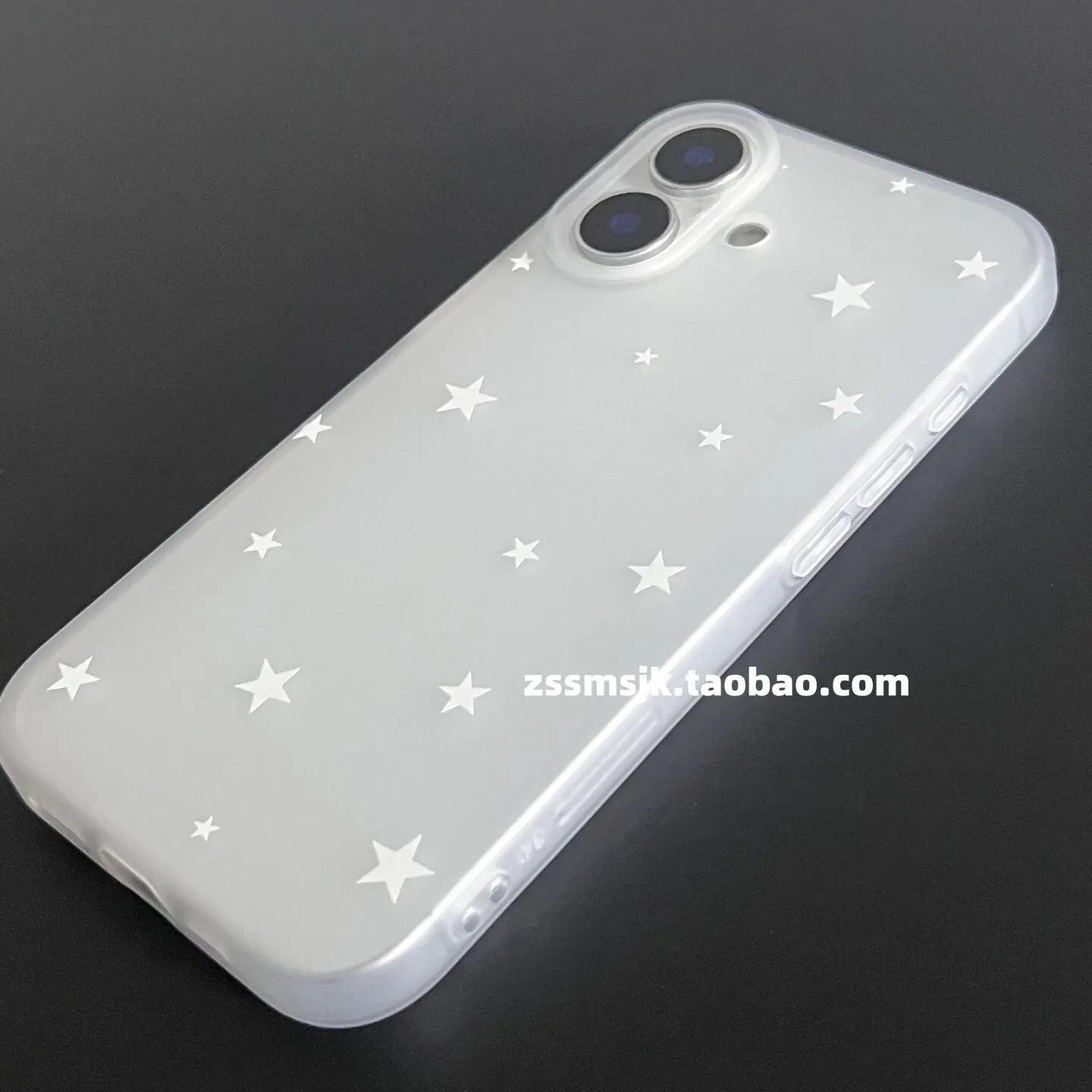 Korean Ins Full Screen White Star Matte Phone Case For iPhone 17 16 E 15 14 13 12 11 Pro XR X Max 7 8 Plus Mini Y2K Cover ﻿ - view 4