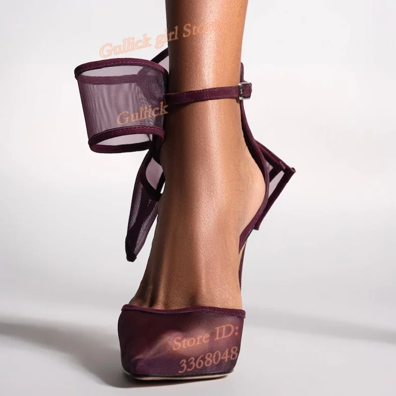 Burgundy Air Mesh Pumps Stilet - Women'S Shoes Burgundy ulasan dan harga