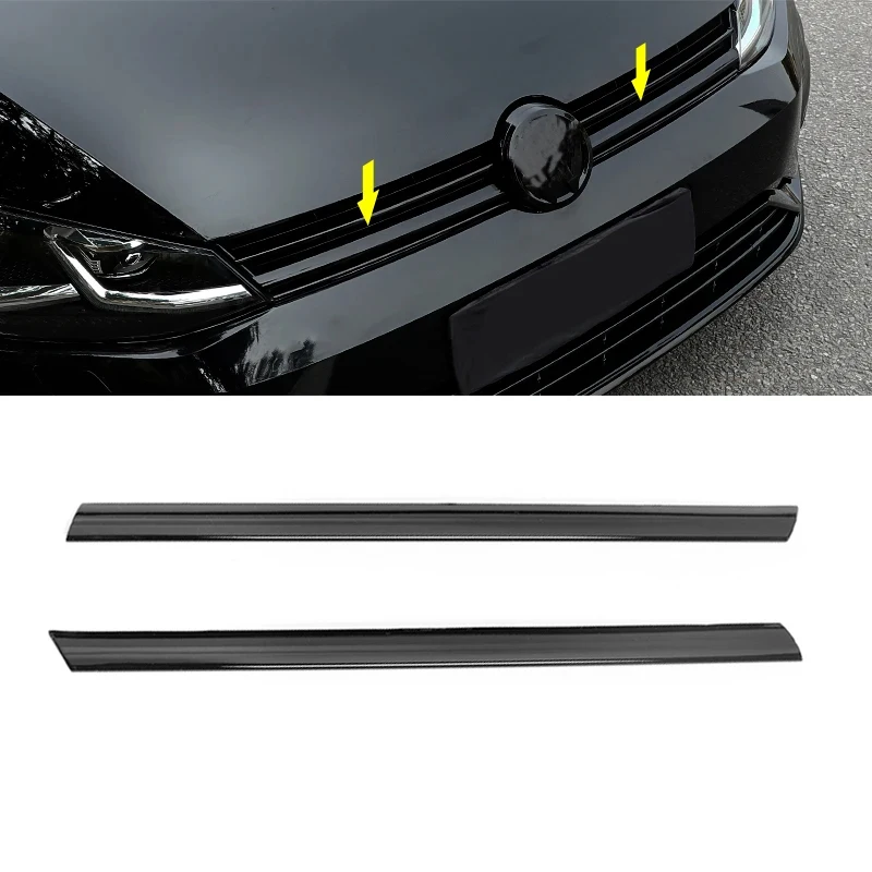 

Glossy Black Front Bumper Grille Trim Grill Decoration Strip Cover for VW Golf 7 7.5 MK7 Accessories