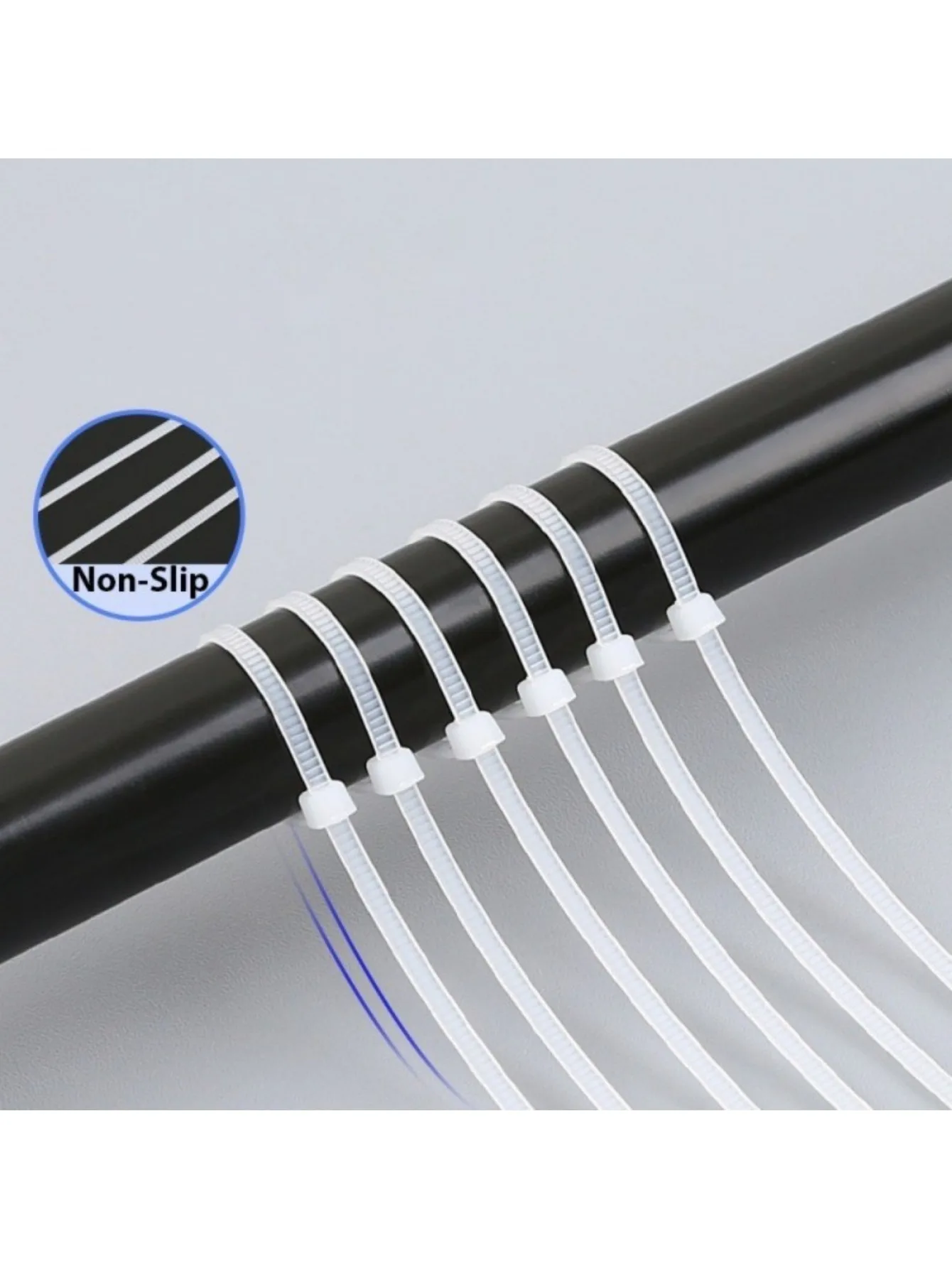 ربطات كابلات نايلون 10 سم 50 قطعة، ربطات عنق بسحاب ذاتية القفل لتثبيت خرطوم كابل الأسلاك