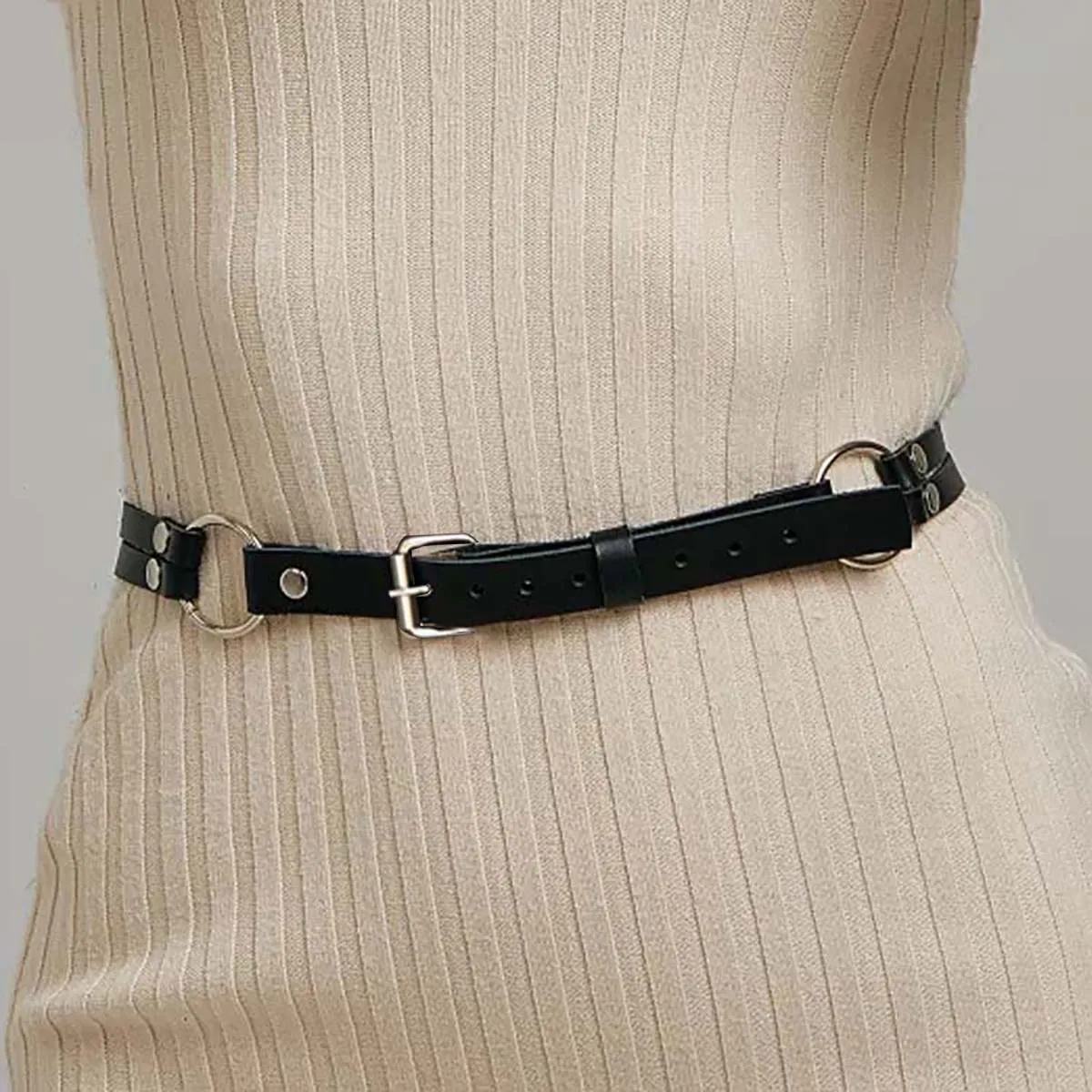 Damenmode Pu Leder geschirr Hüftgurt Punk dekorative Hüftgurt Gurte Geschirr für Frauen Gothic Kleidung Accessoires