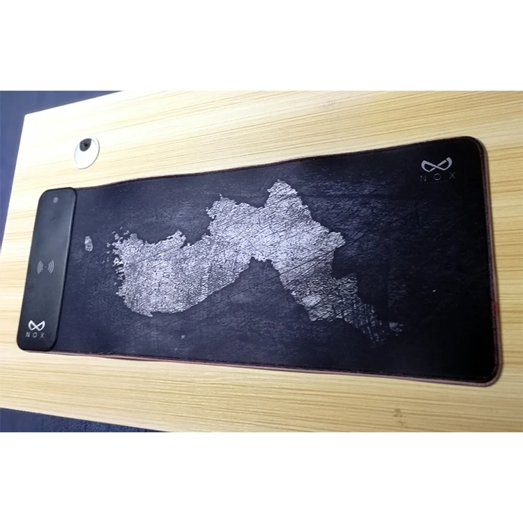 Quanbao Hot Sale Wireless Charger Light Emitting Diode RGB Mouse Pad Custom Printing Square Rubber Computer Accessories