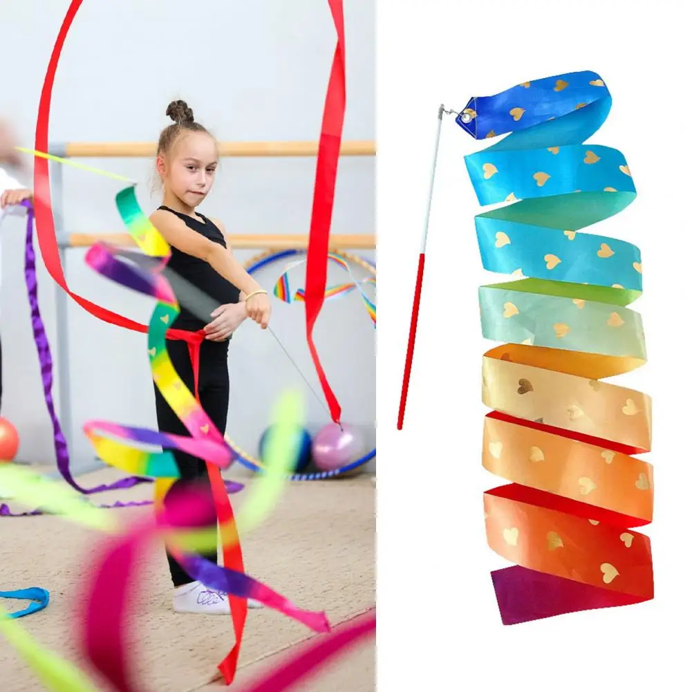 Dancing Ribbon Gymnastic Ribbon Colorful Rhythmic Gymnastics Ribbon Dancer Wands for Kids Adults Vibrant for Artistic for Dance