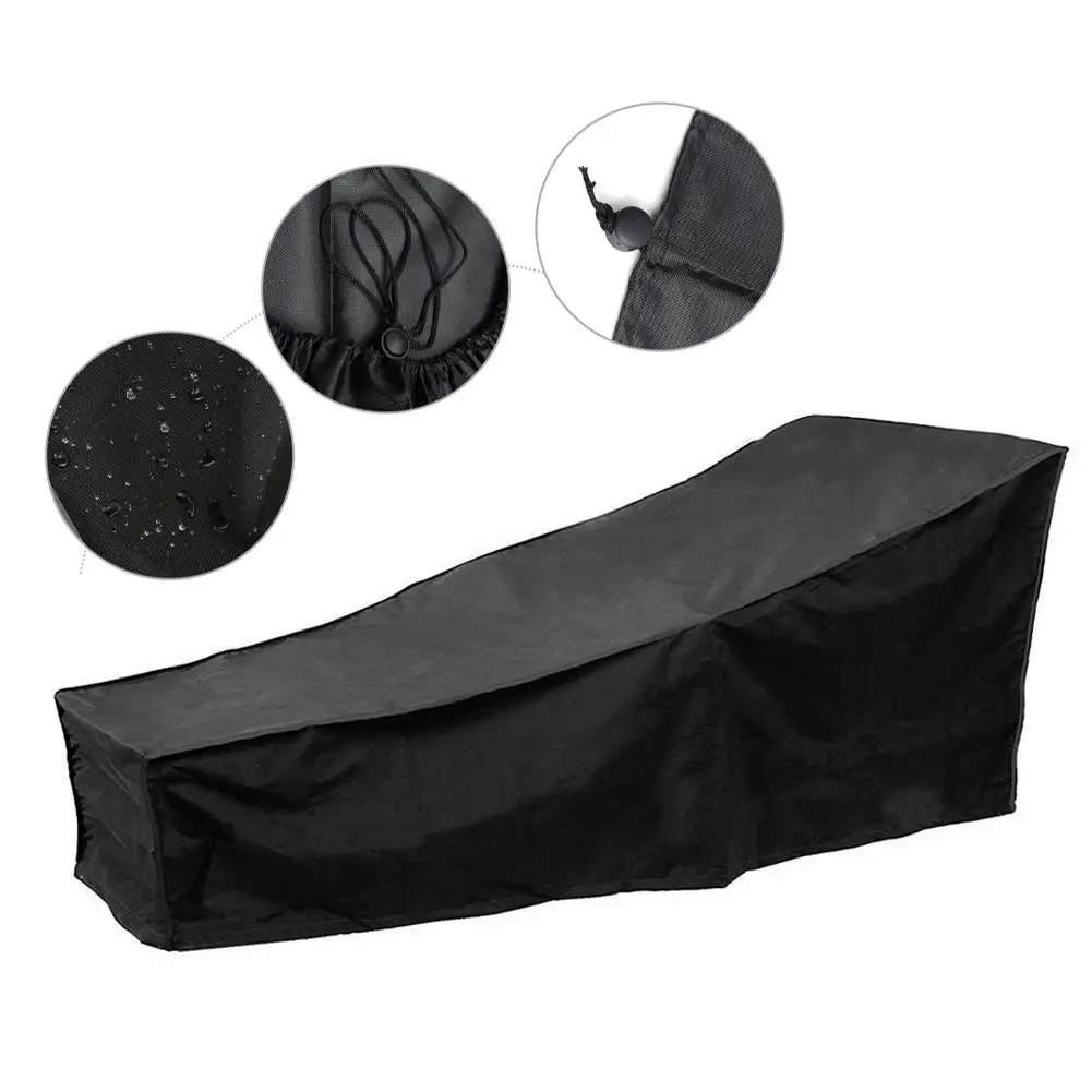 Chaise Lounge Cover Waterproof Lounge Chair Recliner Protective Cover for Outdoor Courtyard Garden Patio