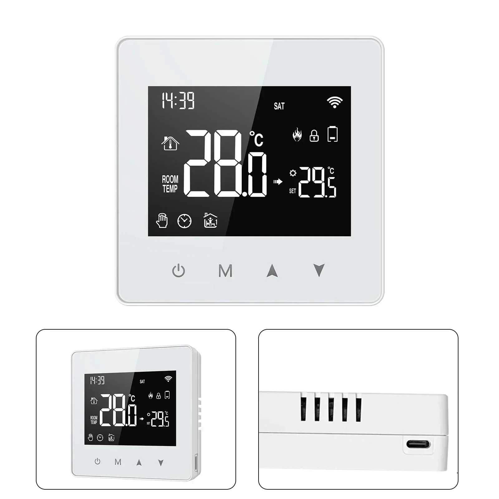 

1pc Intelligent Thermostat Display Tuya Zig Bee Dry Contact Water/Gas Boiler Temperature Controller Work For Alexa Home