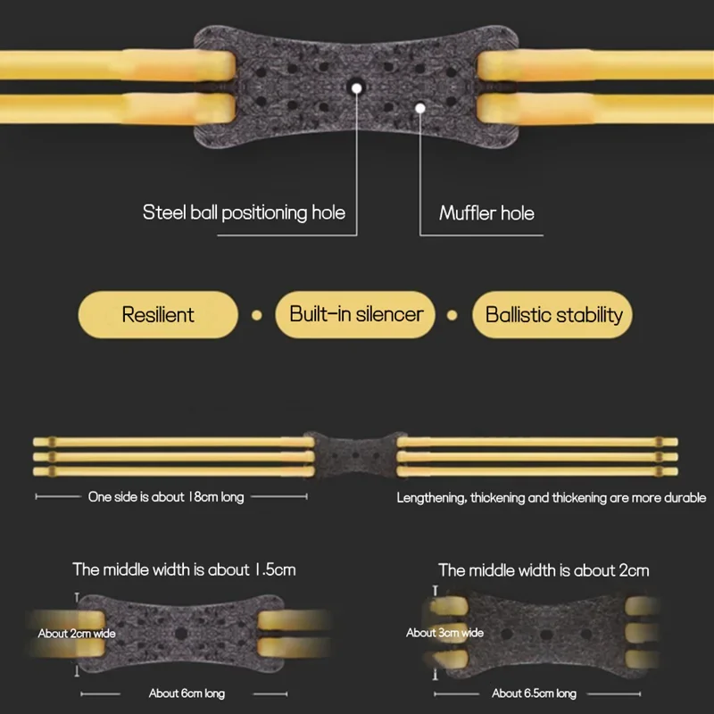100% nuevo potente tirachinas de tiro banda de tubo de goma de látex Natural equipo elástico de catapulta banda de tubo de alta elasticidad Ac
