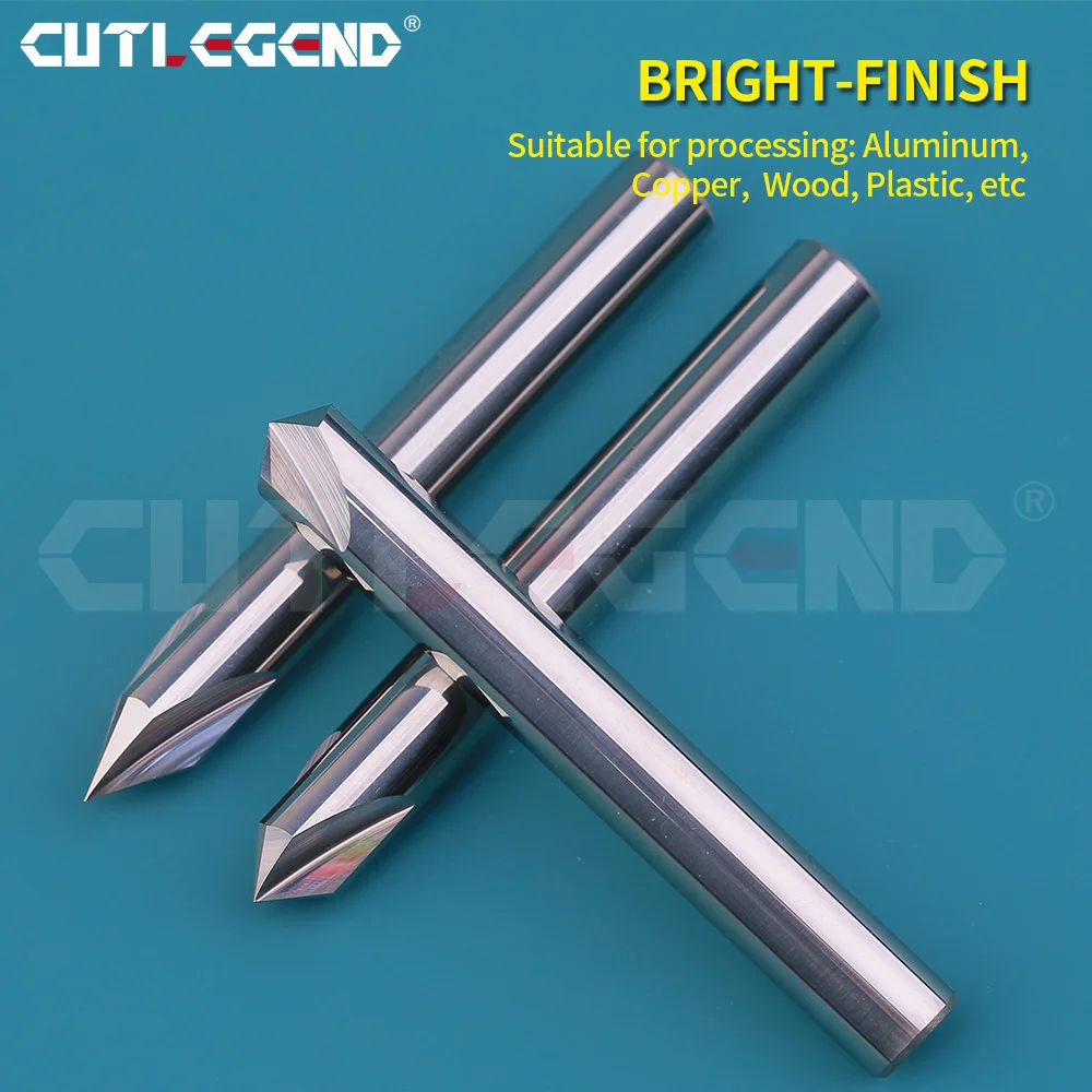 CUTLEGEND 60° 90° 120° Degree Angel Chamfer Milling Cutter Carbide 3 4 5 6 8 10 12 16mm diameter Chamfering Mill Deburring Edges