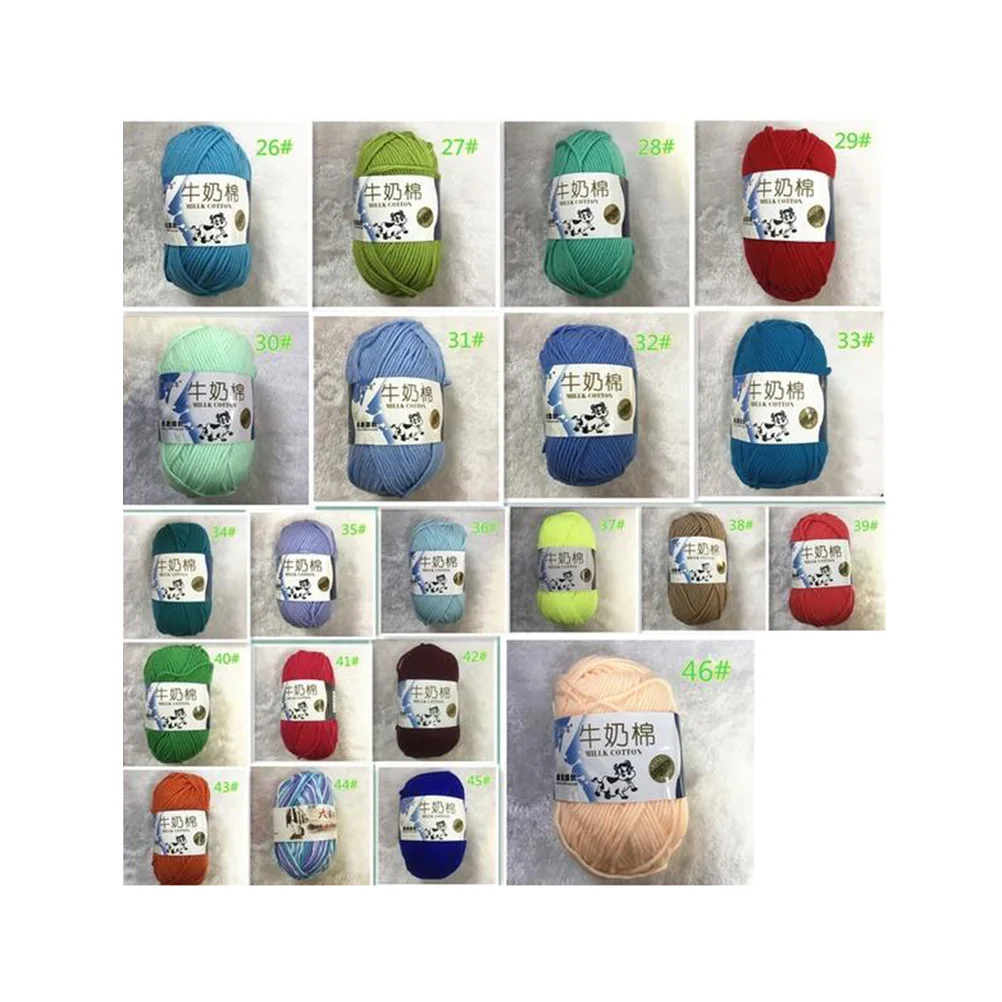 

Milk Cotton Yarn 50G Soft Chunky Knitting Crochet Wool Yarn for Sweaters Hats Scarves DIY Knitting Accessories