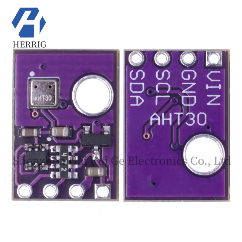 

AHT30 Temperature and Humidity Sensor Module, Temperature and Humidity Probe, I²C Digital Signal, High Precision, Wide Voltage