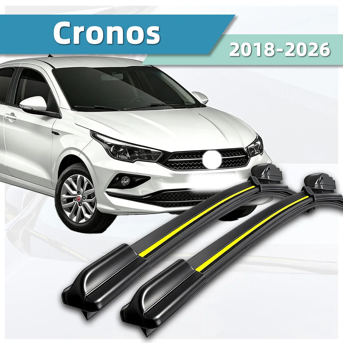 

Fit For FIAT Cronos (2018-2026) Wiper Blade Natural Rubber Strip Boneless Silent Car Windshields Front Wiper Car Accessories