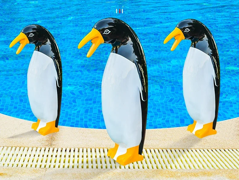 Swimming pool landscape water spray,sculpture fiberglass nozzle,cartoon penguin modeling spa massage equipment,Shower nozzle