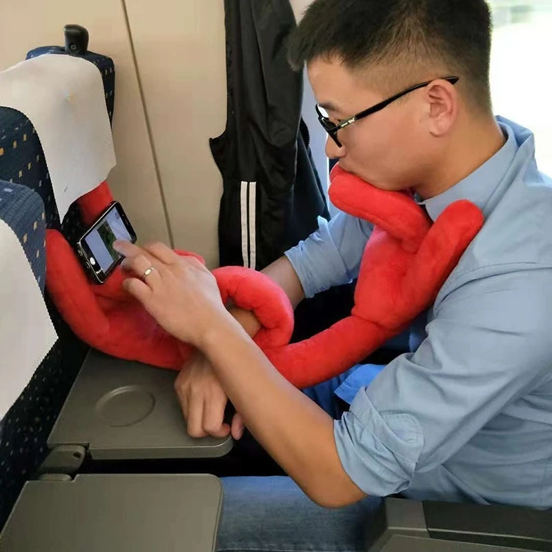 Creative Portable Travel Neck Pillow Hand‑Shaped Neck Support Cushion U‑Shaped Neck Rest Pillow Wholesale