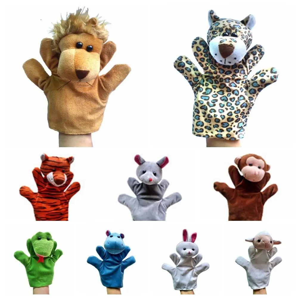 24 soorten handpoppen voor dieren knuffel doek schattige handpoppen knuffel rekwisieten poppen dieren hand vingerpop