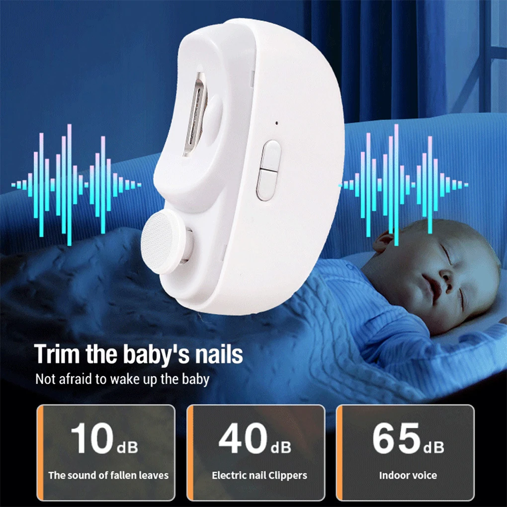 ماكينة تشذيب أصابع وأصابع القدم للأطفال البالغين لعمر بطارية طويل لتقليم وتلميع الأظافر باللون الأبيض #4