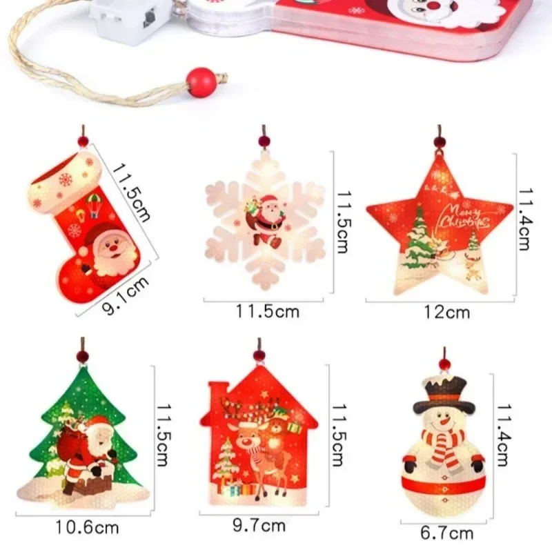 عطلة ثلج LED بطارية تعمل بالطاقة الديكور تصميم معلق مقاومة الطقس لعرض نافذة شجرة عيد الميلاد ديكور الحفلات