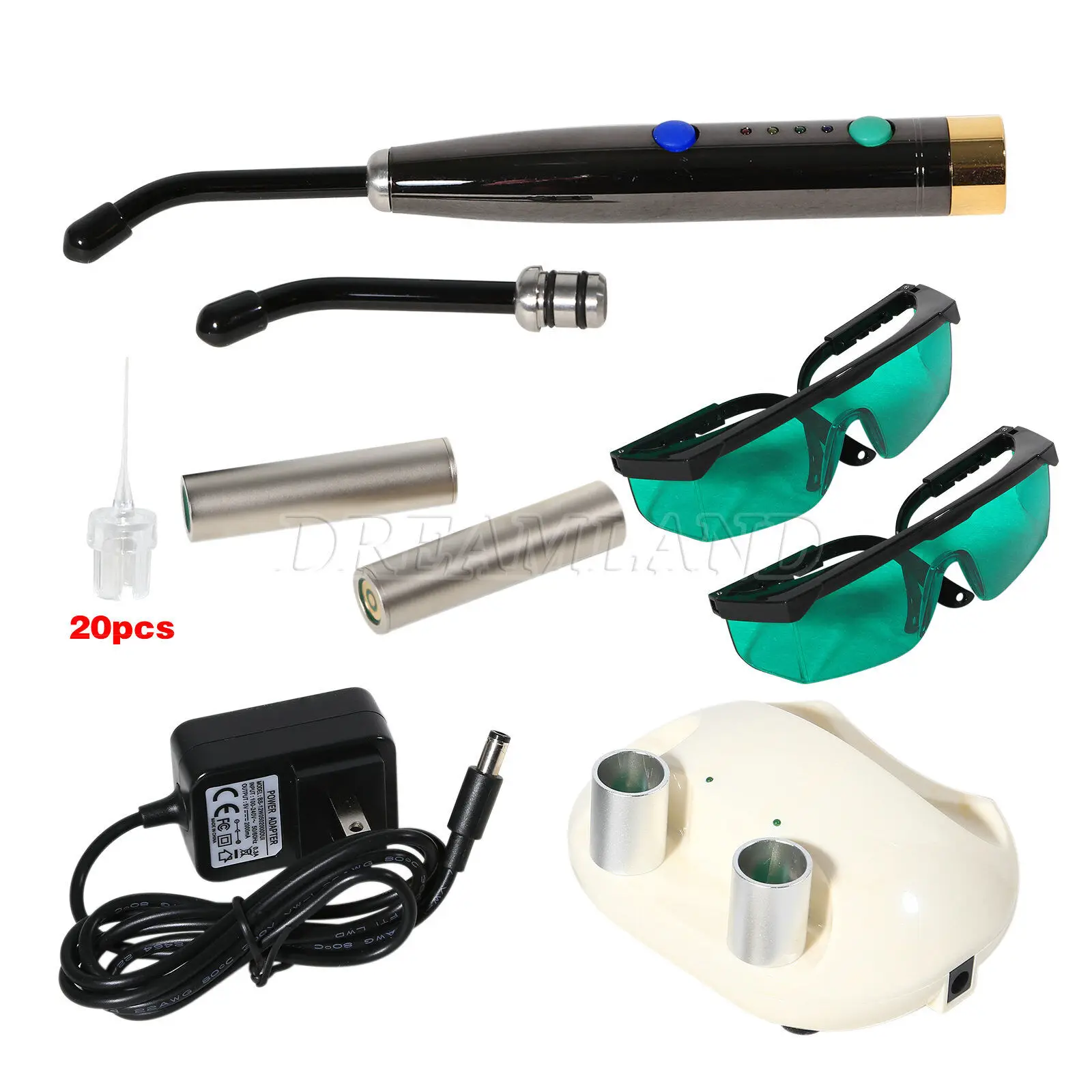 Dental Diode Laser System Wireless laser Pen soft tissue Perio Endo Surgical Light Lamp Rechargeable+20pcs Tips