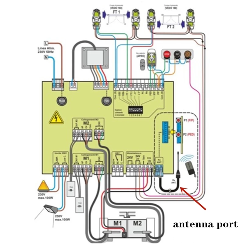 Para compatibilidade com PROTECO TX433 porta inteligente controle remoto 433MHZ antena sinal amplificação sinal intensificador