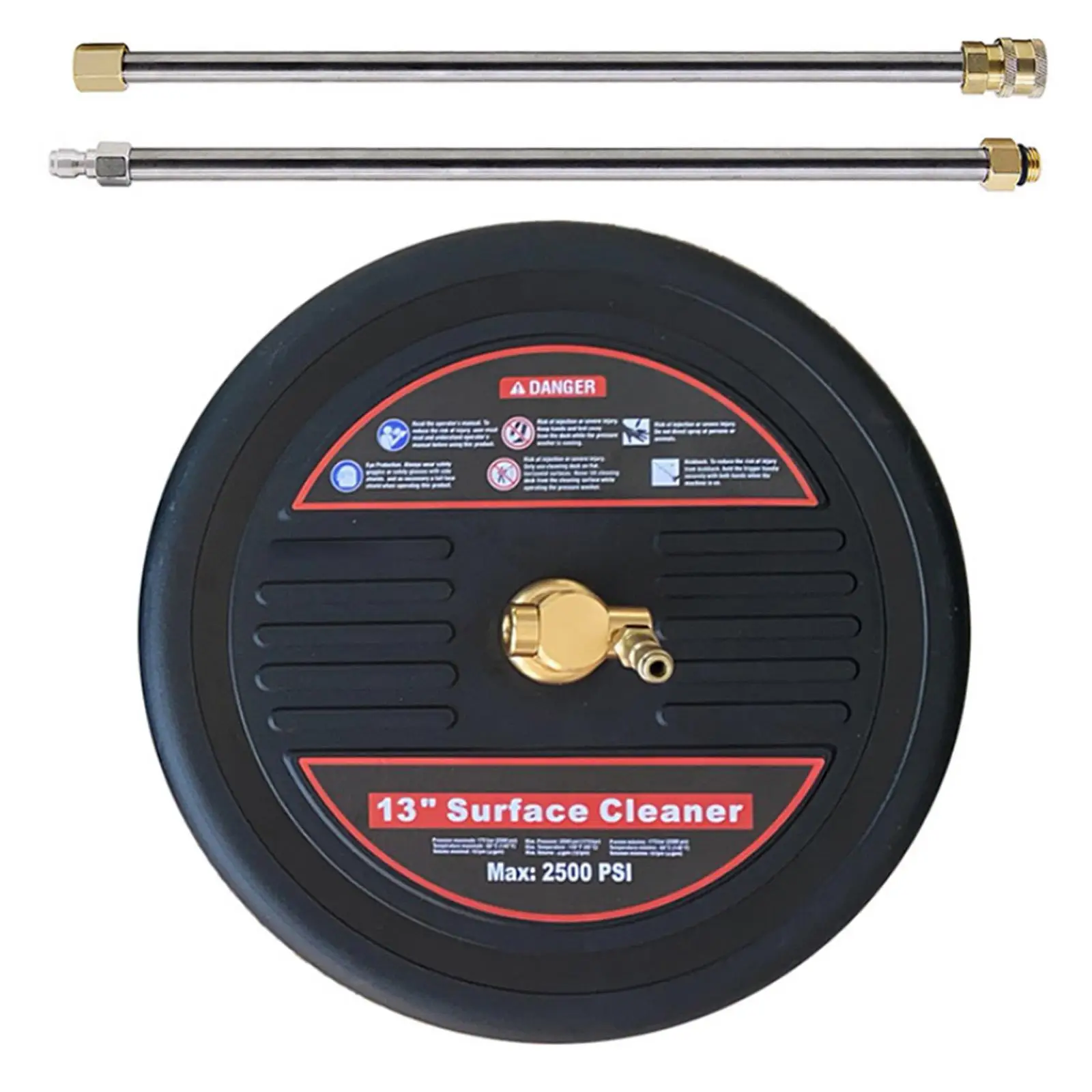 

13-дюймовый очиститель поверхности для мойки высокого давления с удлинительной насадкой 2500PSI, вращающаяся насадка