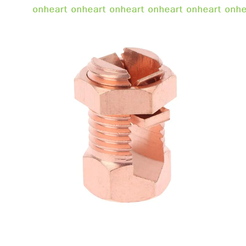 [C]TJ Series Split Copper Bolt Connector Sturdy Anti-Rust Clamp for Warehouse Electrical Equipment Line Fixing