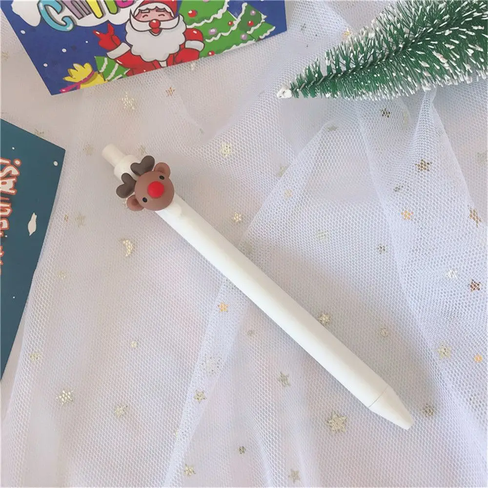 

Подарки для начальной школы, канцелярские принадлежности с оленем, Санта-Клаус, рождественская шариковая ручка, рождественская елка