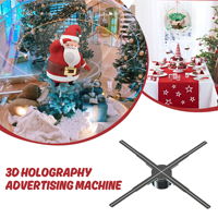 3D Holographic Projector WIFI Hologram Christmas Lights Fan Screen Led Logo Advertising Lights Support APP PC Bluetooth Audio