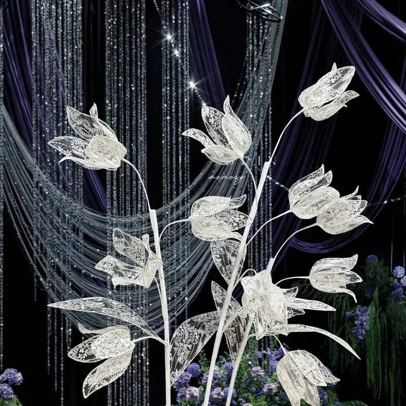 Artificial Lily of the Valley Garland Wedding Stage Decoration Fake Flower Vine for Hotel Mall Window Display Background
