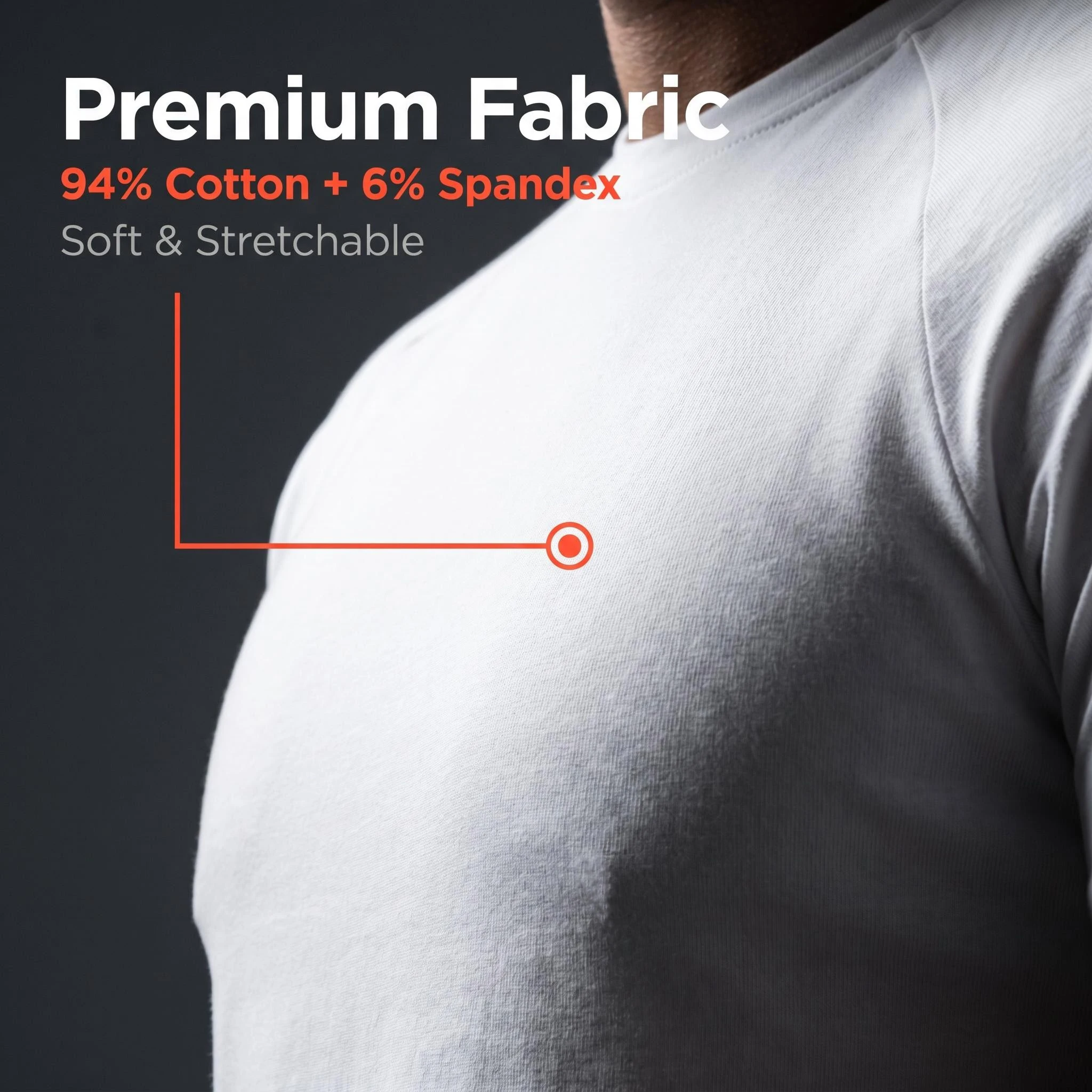 Men Slim Fit Compression Shirts Cotton Elastane Short Sleeve Tees Stretch Breathable Athletic Tops for Gym Running Training Work view 2