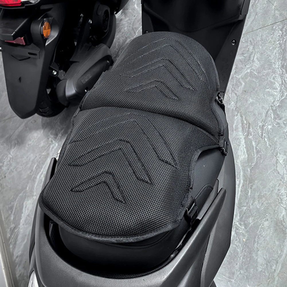 Motorcycle Seat Cover Shock Absorption Motorcycle Seat Cushion Breathable High Elasticity for Long Rides