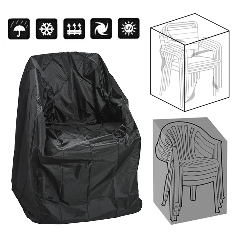 

New Stacked Chair Dust Cover Storage Bag Rain Dustproof Waterproof Chair Sofa Protector Cover for Outdoor Garden Furniture Cover