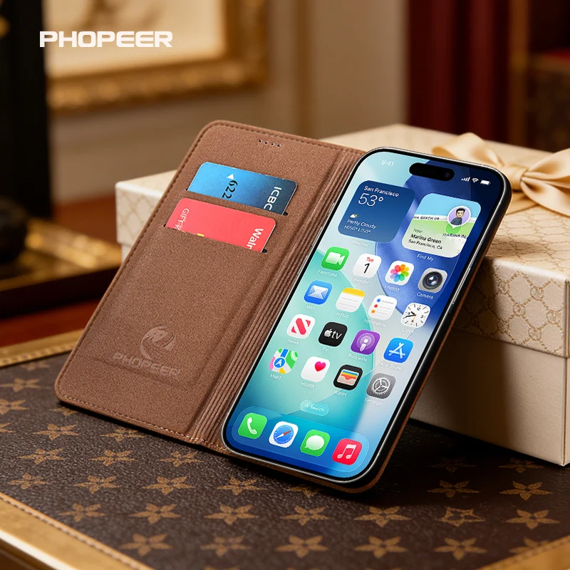 

Luxury Genuine Leather phone Case for iPhone 17 AIR 16 E 15 14 13 12 11 Pro Max Plus Mini Phone Small Lychee Style phone cas