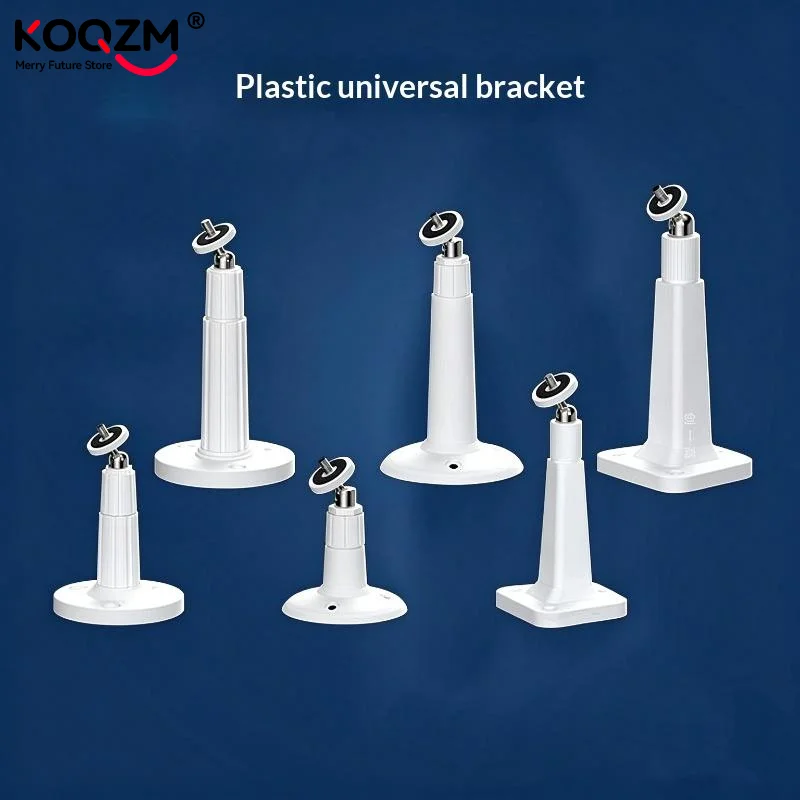 White Plastic Universal Security Camera Mount 360 Rotary Head Stable Base For Home Indoor Outdoor Surveillance