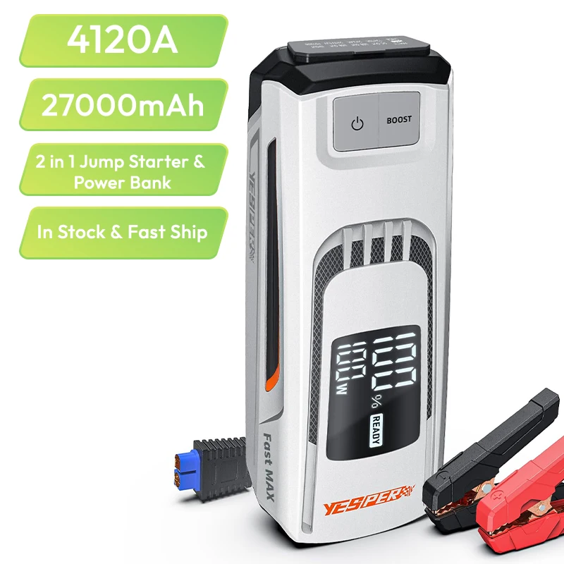 yesper FAST MAX Model  27000mAh Jump Starter Battery Booster High Power  Car Jump Starter