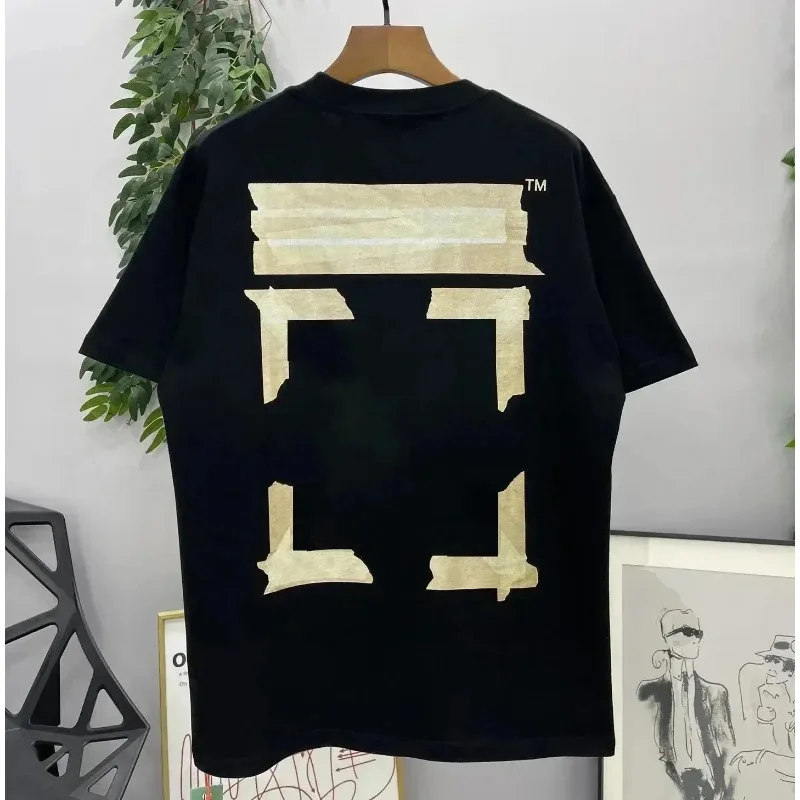 New Logo Printed Summer Fashion Harajuku T-Shirt Tops Round Neck Oversized Men's Cotton Breathable Printed Clothing T-Shirt