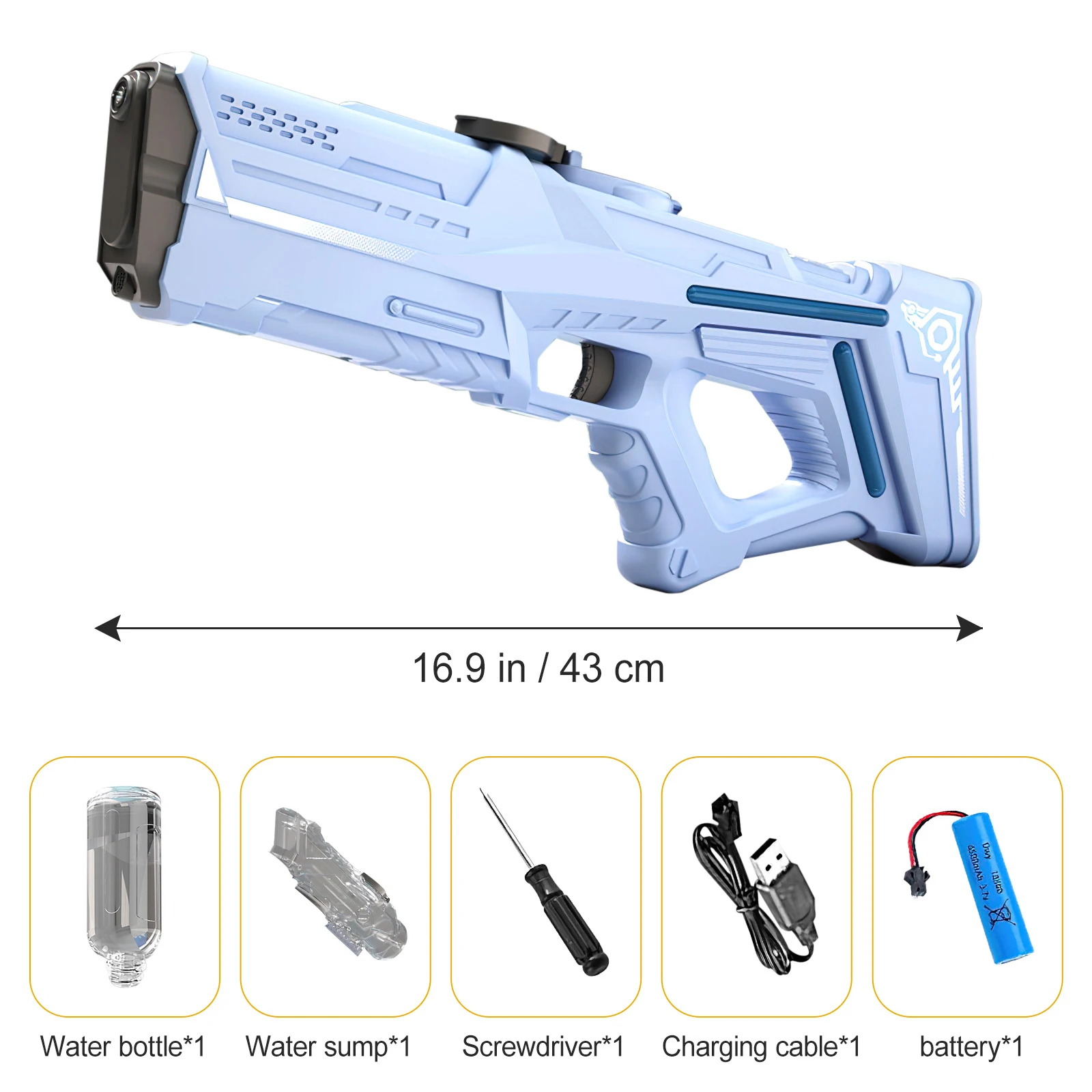 Pistola de agua eléctrica de succión automática para niños, pistola de juguete de pulverización de agua automática de alta presión, lanzamiento continuo, energía fuerte