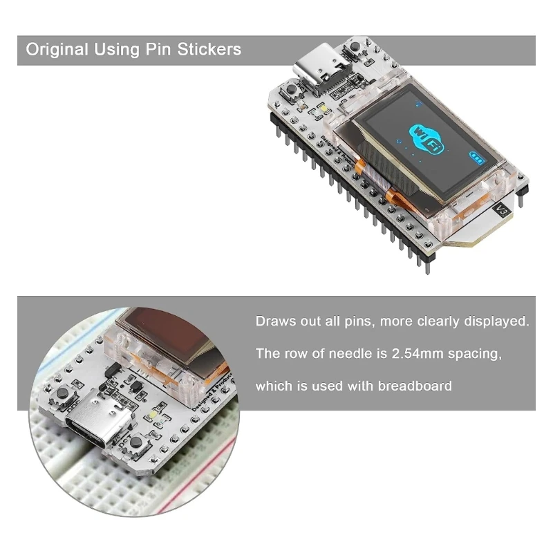 Placa desarrollo ESP32 WIFI Dual-Core 240MHz CP2102 0,96 pulgadas OLED