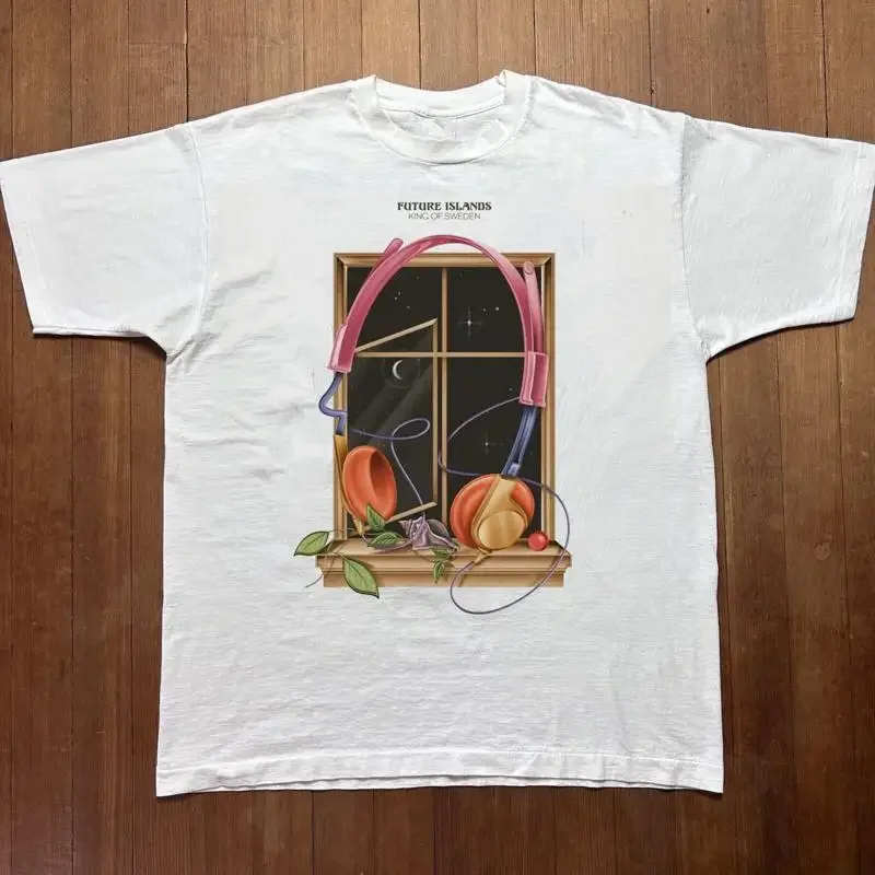Future Islands Weißes T-Shirt aus Baumwolle in voller Größe S 5Xl Jk637