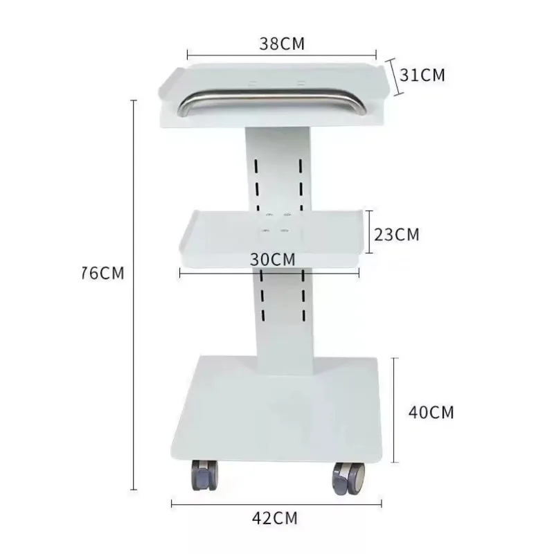 1PCS For Dental Unit Portable Cart With Silent Universal Wheels Medical Trolley Mobile Shelf Table