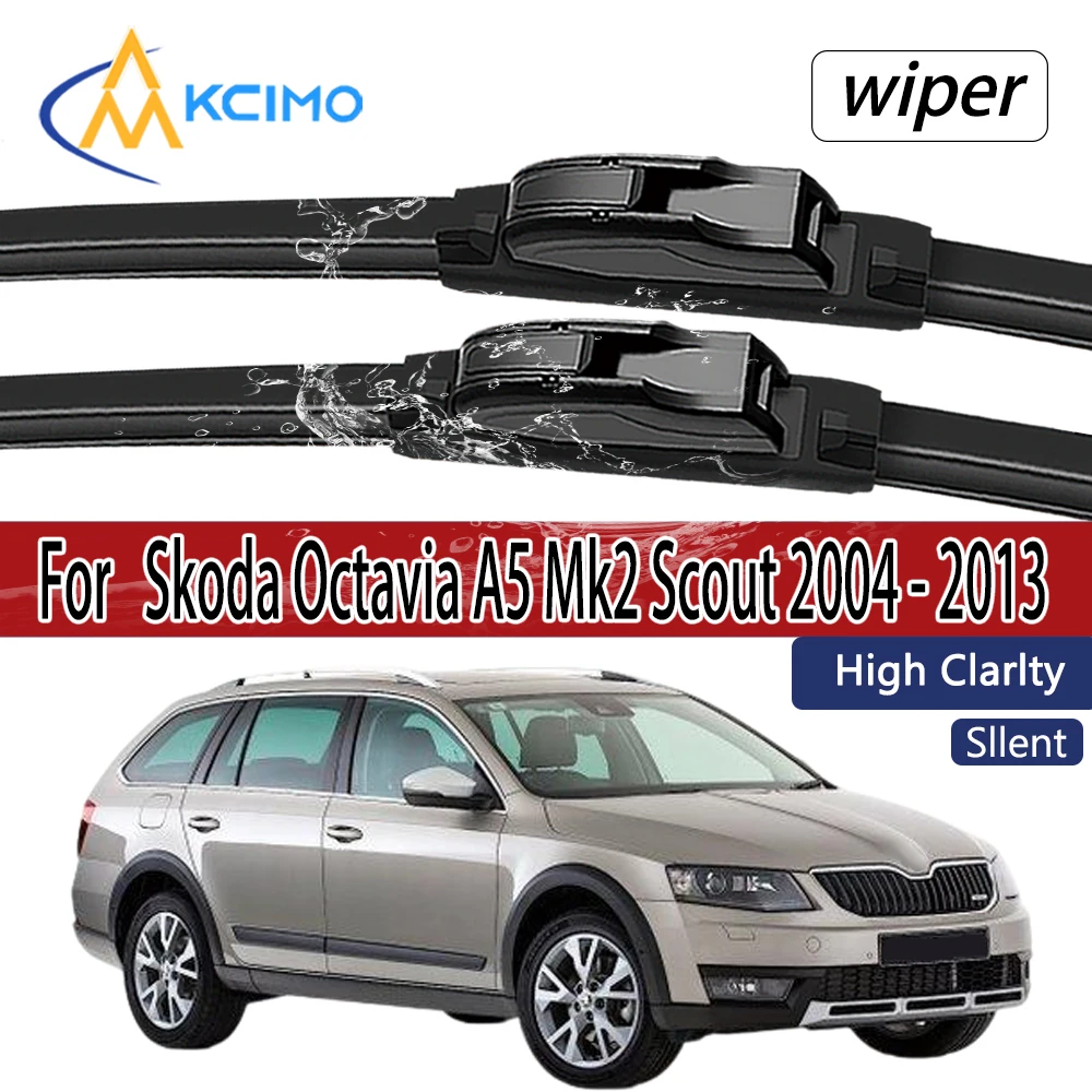 

For Skoda Octavia A5 Mk2 Scout 2004 - 2013 Front Windshield Wiper Blades 2pcs Windscreen Window Accessories