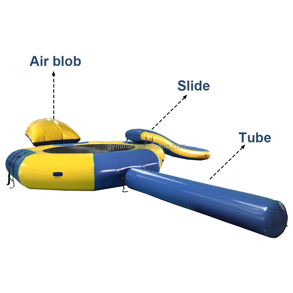 Trampolin air mengambang tiup tempat bermain untuk anak-anak dan orang dewasa untuk melompat & Bermain 1 buah MOQ