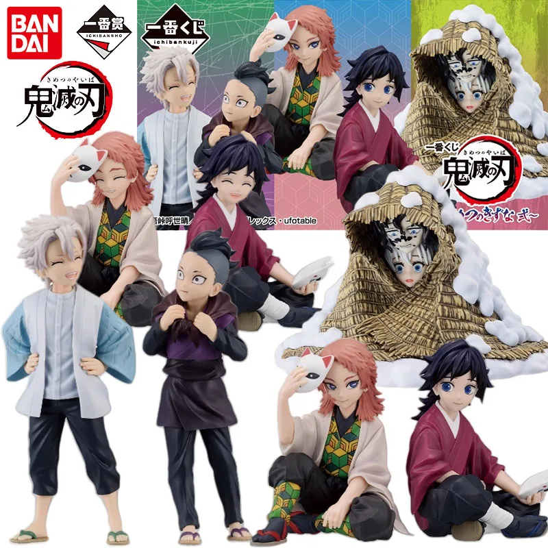 Bandai Genuine Ichiban Demon Slayer Anime Figure Tomioka Giyuu Sabito Giyuutarou Daki Action Toys Kids Gift Collectible Model