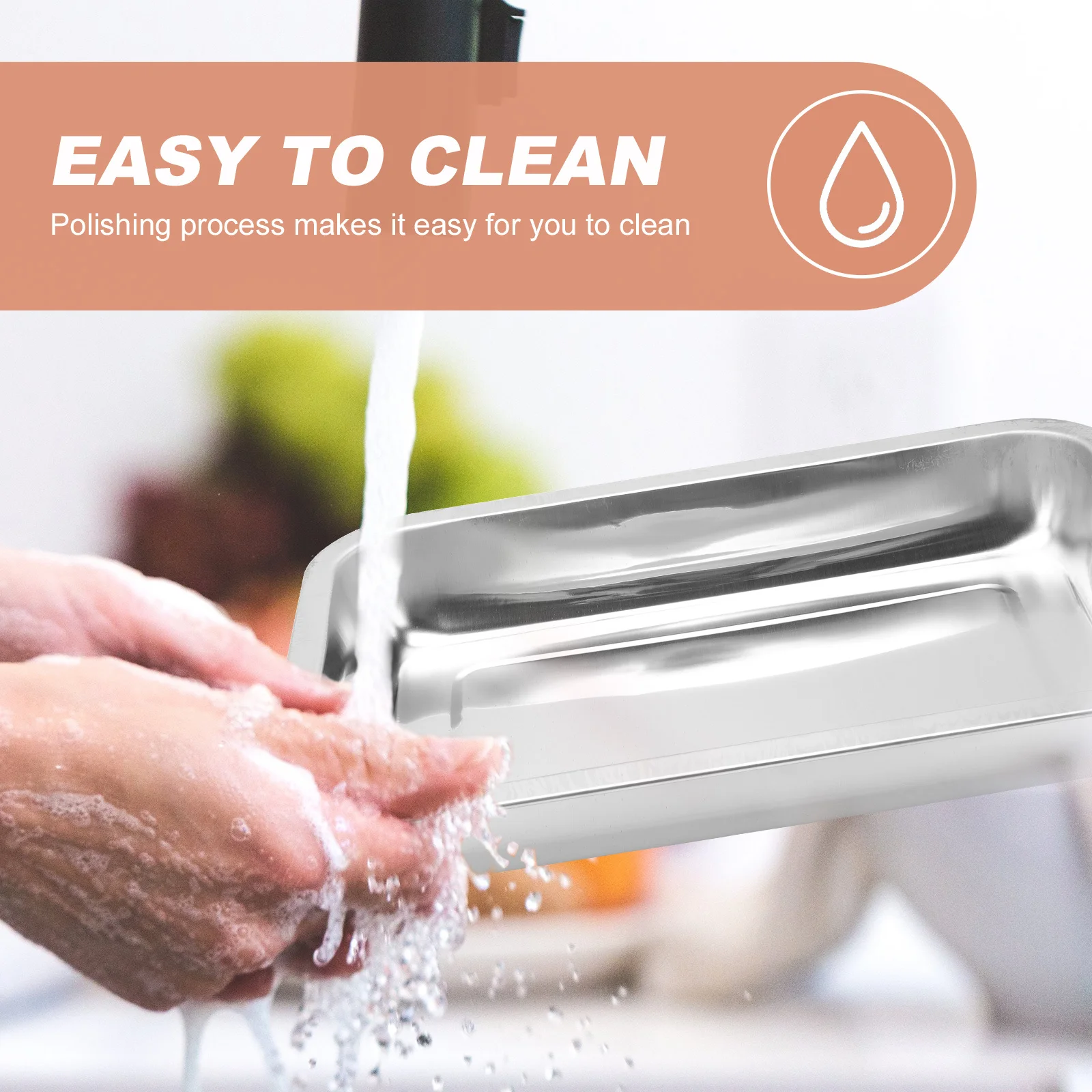 

1Set Stainless Steel Baking Tray with Rack Oil Spill Net Heavy Duty Easy Clean Up Long Lasting Baking Pan for Home Use