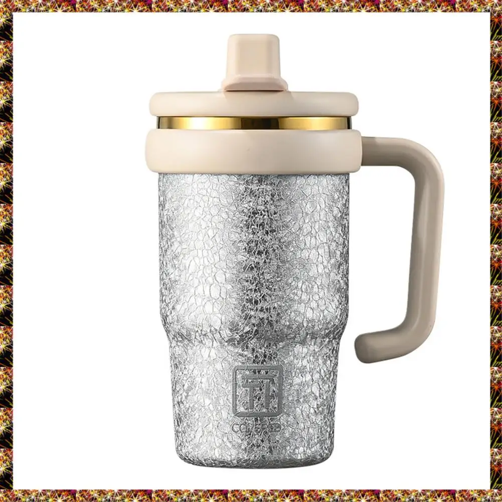 

BTCL летний большой емкости ледяной цветок титановый термос чашка двойная чашка для питьевой воды портативная чашка для льда