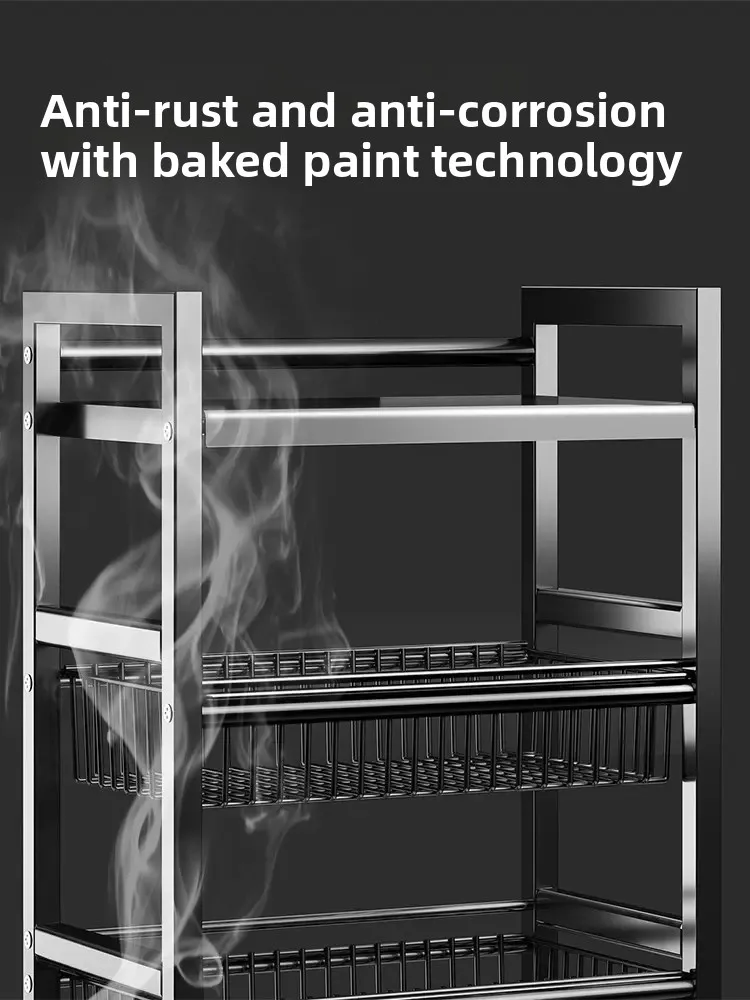 Kitchen Multi-Function Stand Vegetable Fruit Basket Storage Ra Microwave Oven Special Purpose Floor-standing Organizer