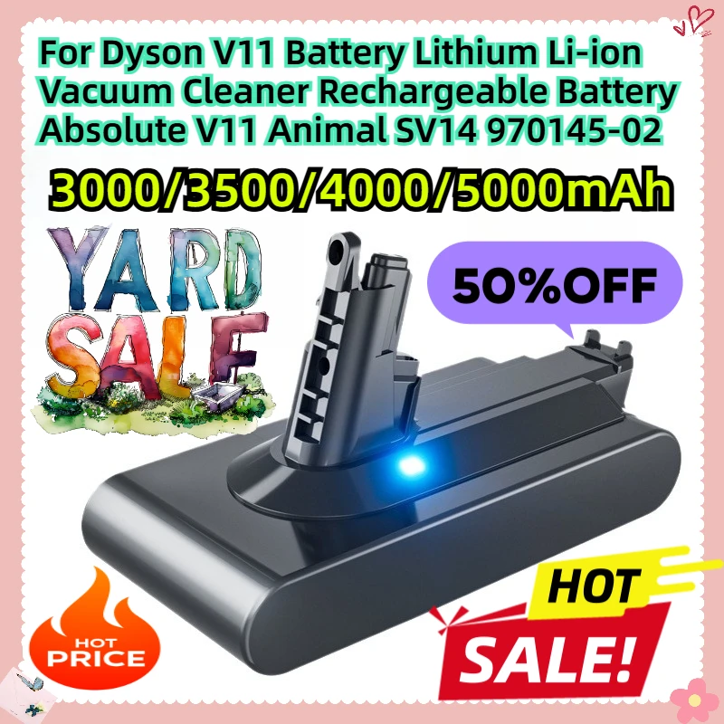 

25.2V 4000mAh SV14 For Dyson V11 Battery Lithium Li-ion Vacuum Cleaner Rechargeable Battery Absolute V11 Animal SV14 970145-02